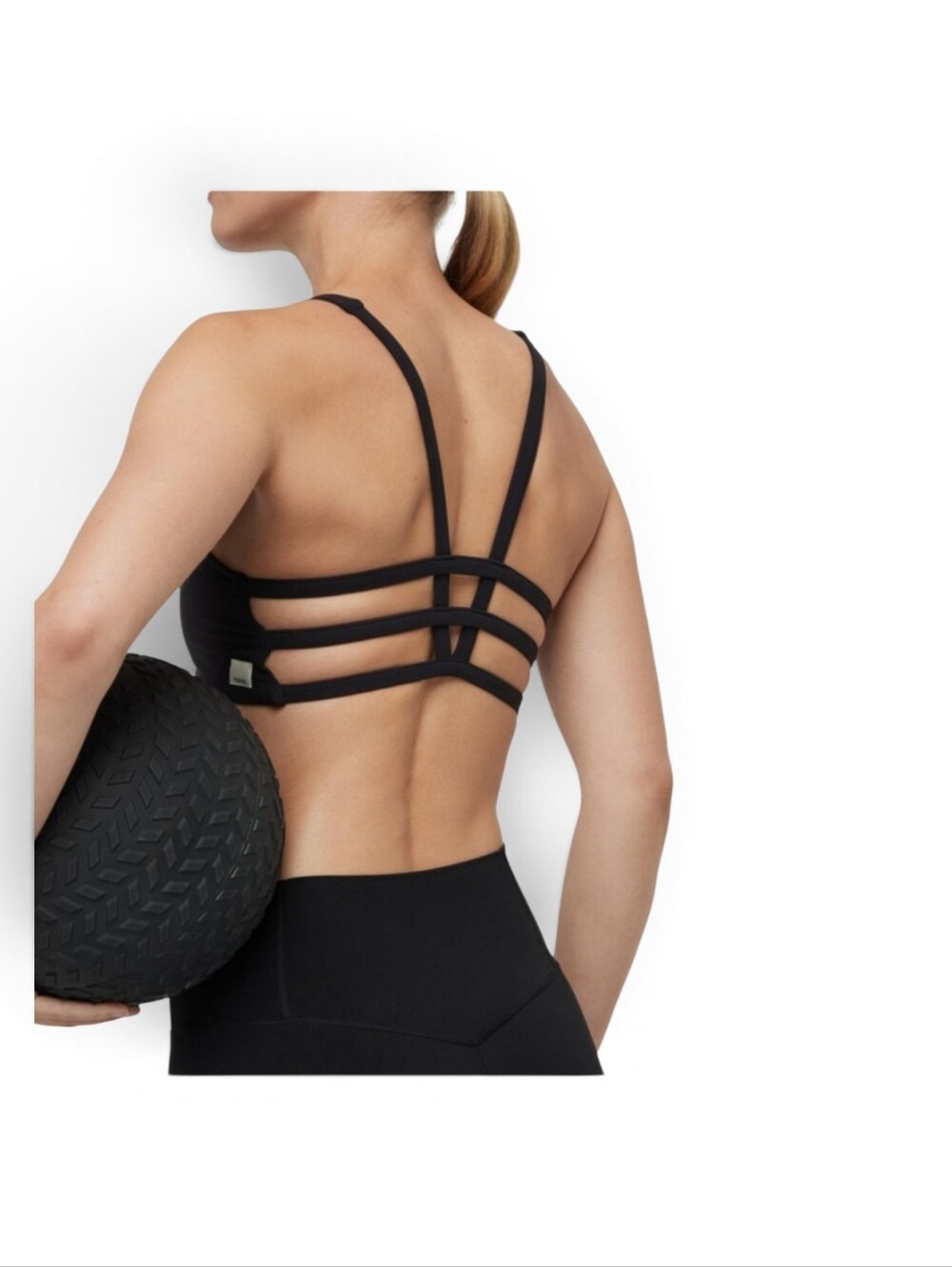 Vuori Yosemite Sports Bra Black Women Extra Small XS Strappy Activewear VW104